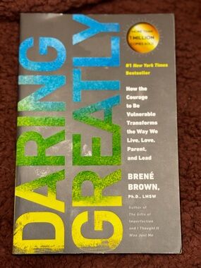 Daring Greatly by Brené Brown - Gray Cover with Blue/Green/Yellow Text